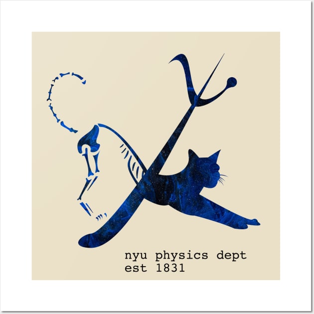 Starry Schrödinger's Cat Wall Art by nyusps